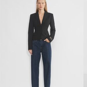 NWT Denim Forum 90’s Marlo Hi-Rise Baggy Jean 28W Midnight Bleu